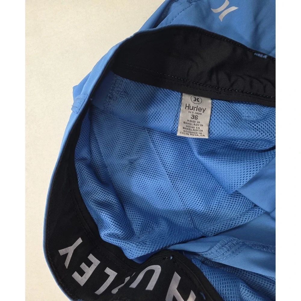 NEW Hurley All Day Hybrid Shorts Mens 36 Blue Quick Dray Reflective Stretch $50